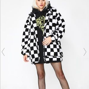 checkerboard dolls kill coat :)